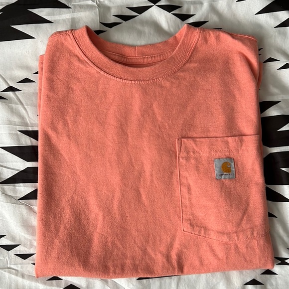 Carhartt Tops - Carhartt size medium. Loose fit. Orange-pinkish color. Only worn once.
